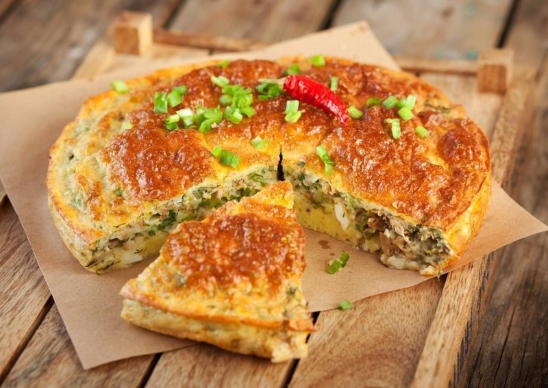 Пирог с капустой круглый