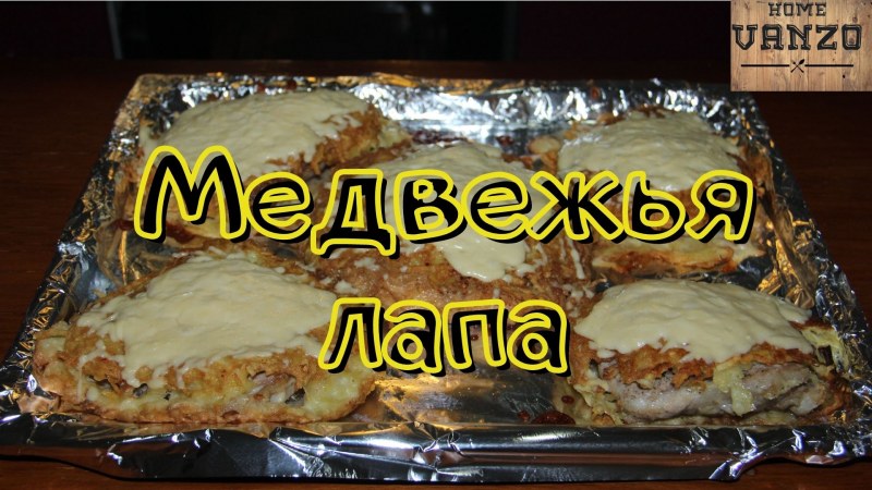 Лапа медведя с внутренней стороны