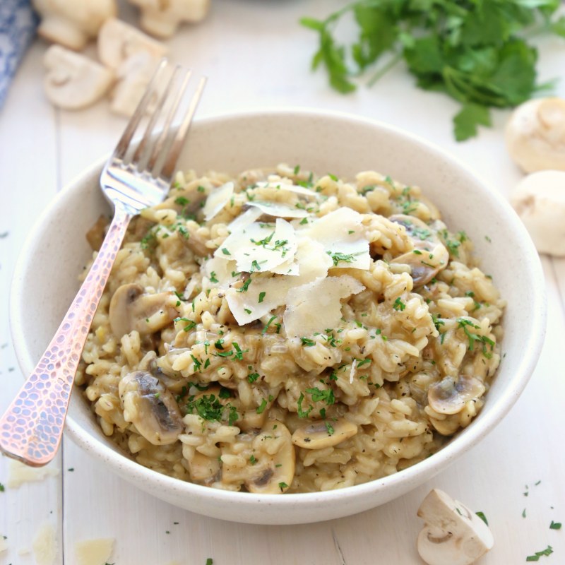 Ризотто с куриным шашлыком