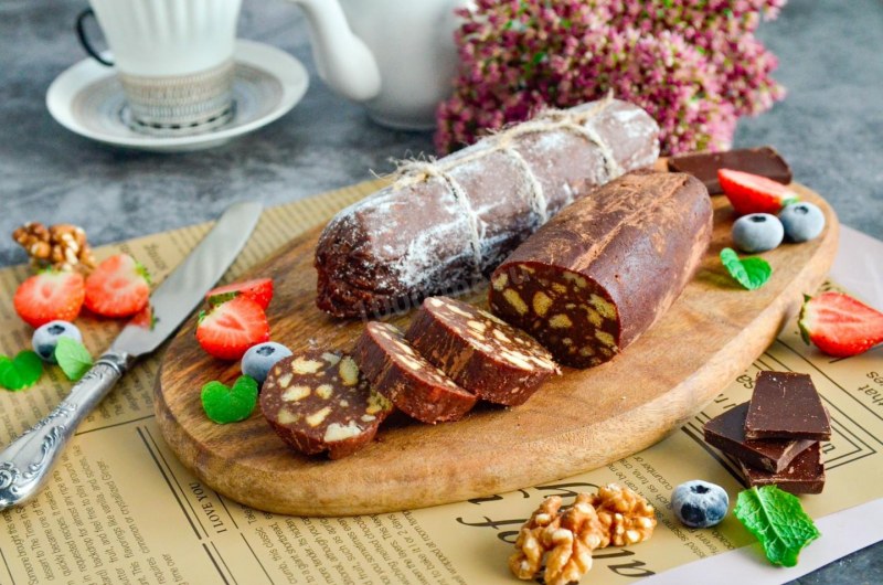 Колбаса из печенья