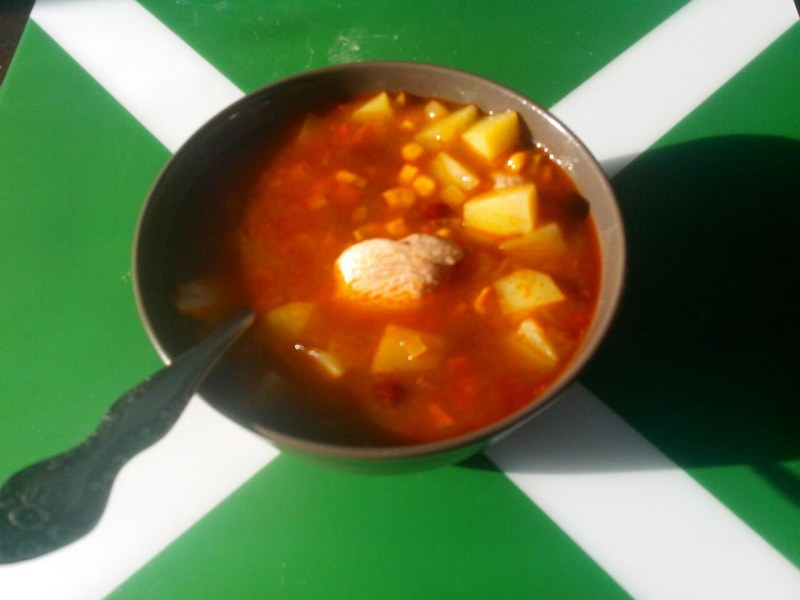 Мексиканский кукурузный суп