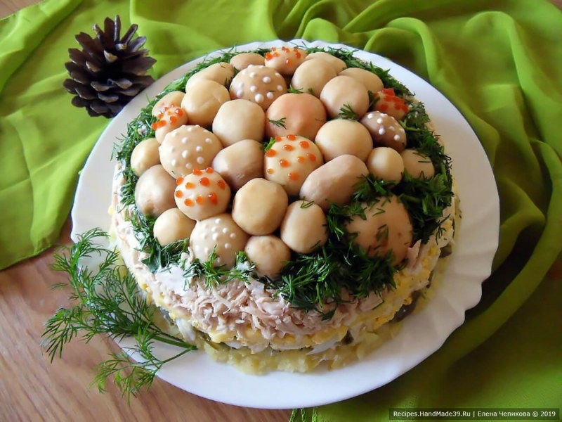 Салат грибная Поляна