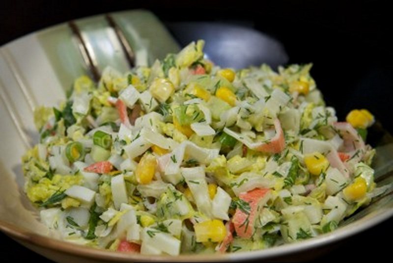 Салат кукуруза пекинка крабовые
