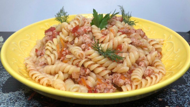 Макароны по-флотски классический