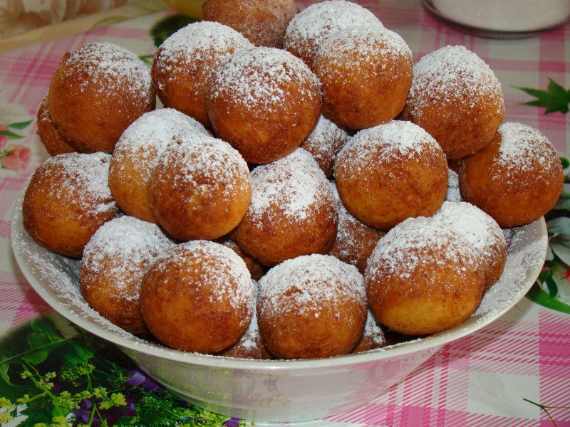 Творожные пончики шарики