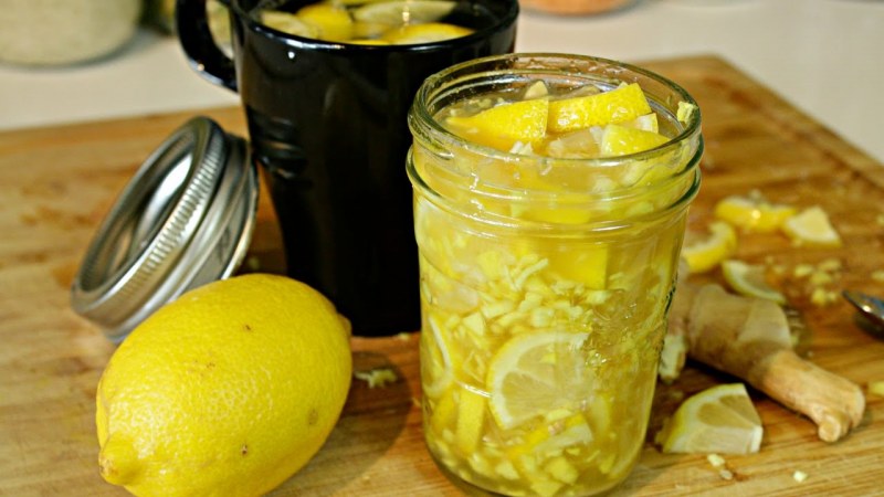 Чай с лимоном и имбирем и медом