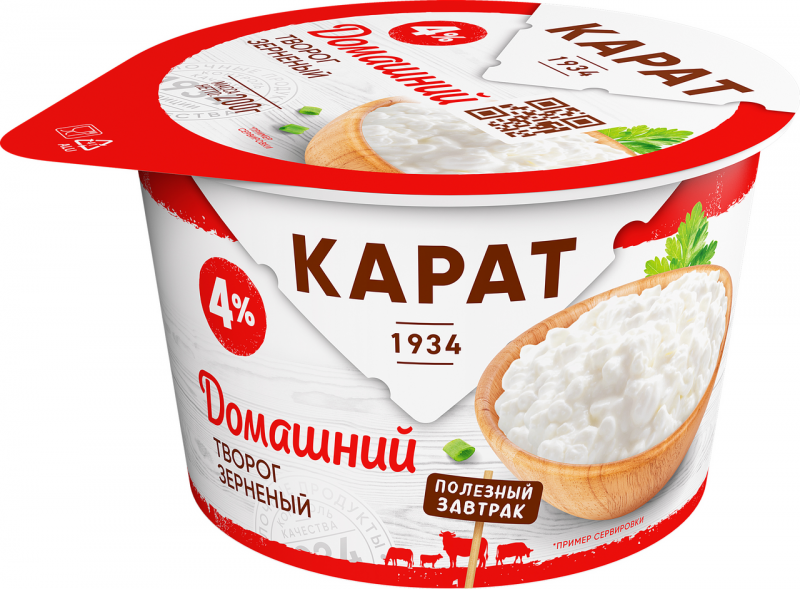 Творог карат зерненый 4