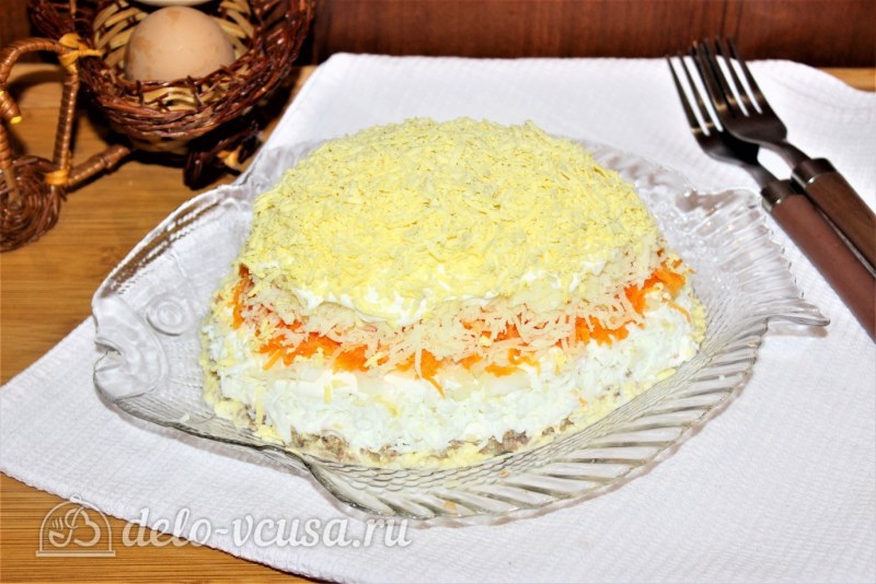 Салат Мимоза с маслом