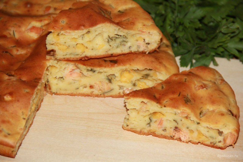 Заливной рыбный пирог с картофелем!