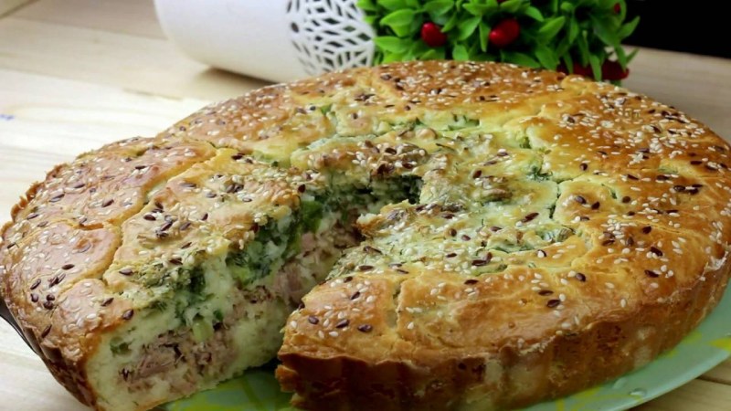 Пирог с картошкой и зеленью