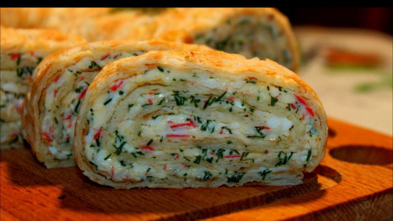Вкусные закуски из лаваша