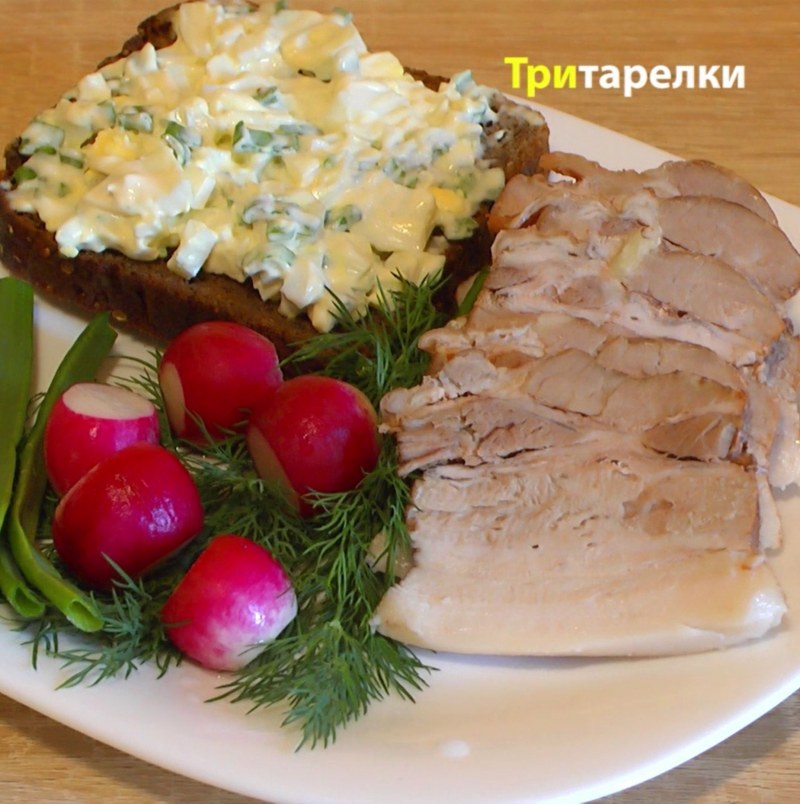 Грудинка свиная в луковой шелухе от Поваренок рецепт