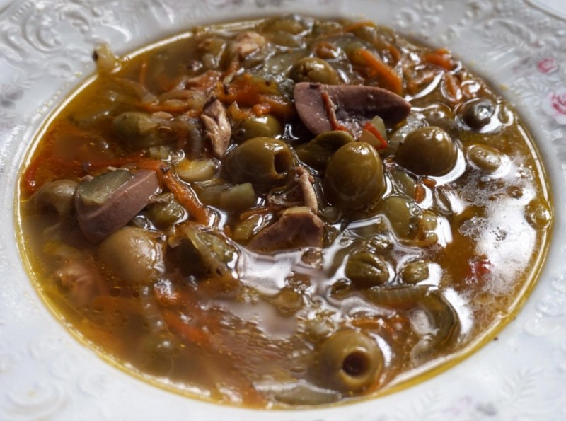 Солянка с грибами