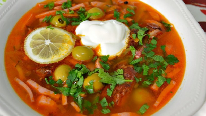 Солянка мясная Ингредиенты для супа