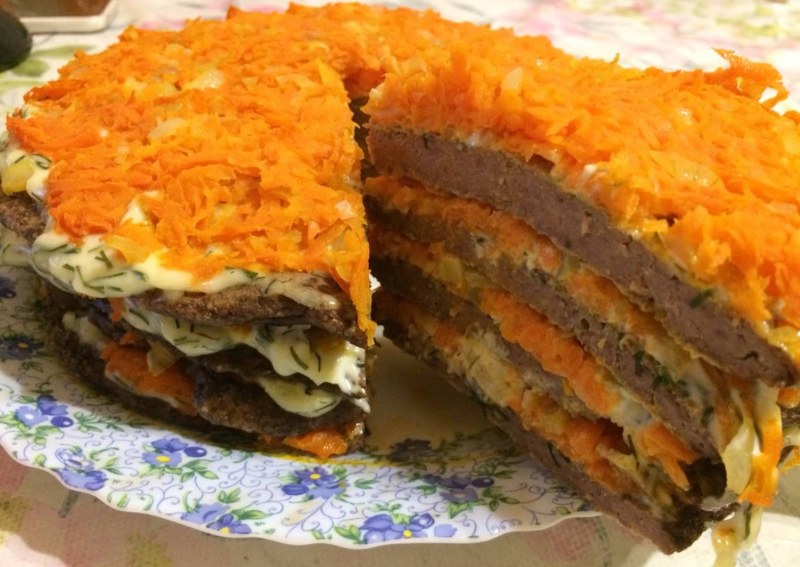 Печеночный торт 500г печени говяжьей