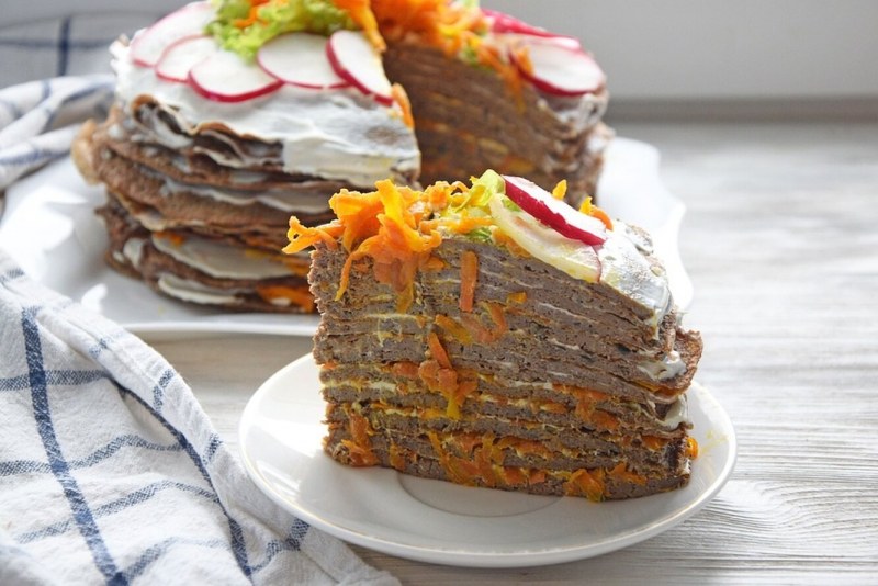 Тортик из печени куриной