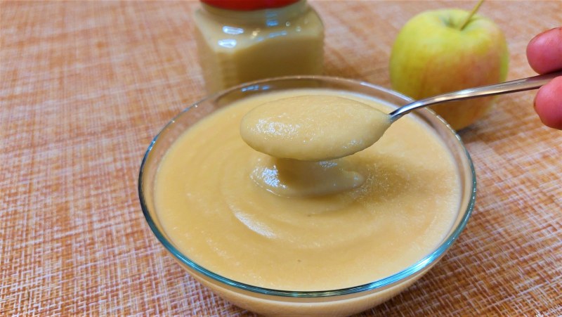 Яблочное пюре неженка со сгущенкой
