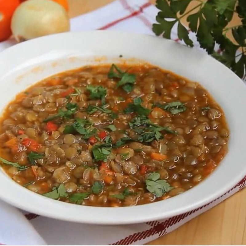 Суп с куриной печенью