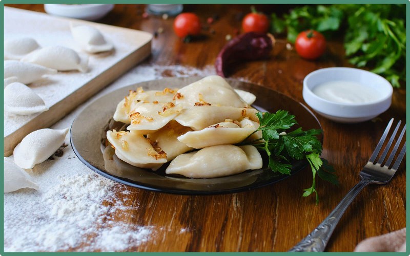 Вареники с грибами