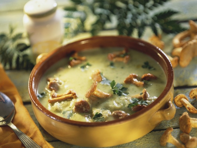 Суп грибной (с индейкой и плавленым сыром)
