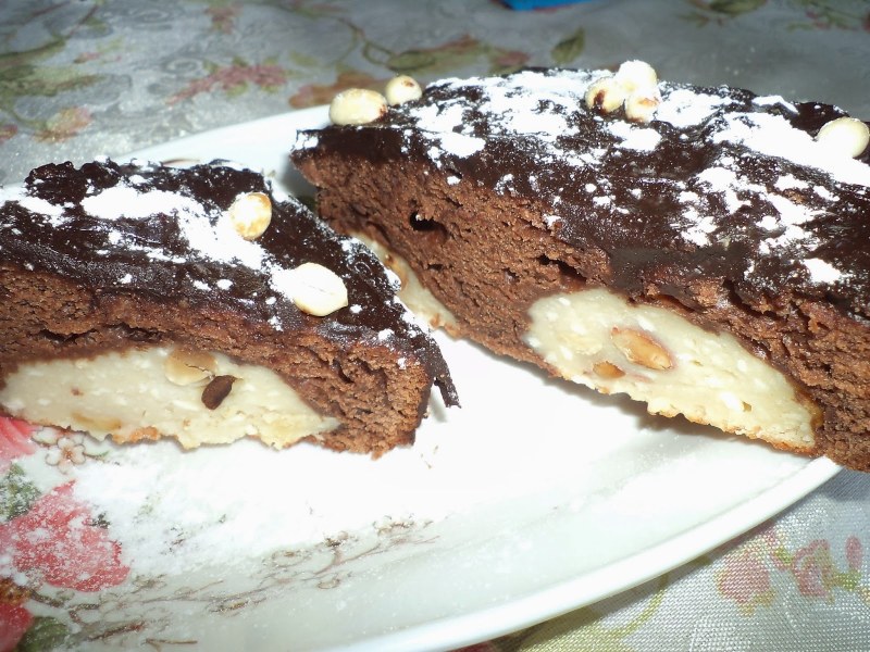 Шоколадно-банановый пирог
