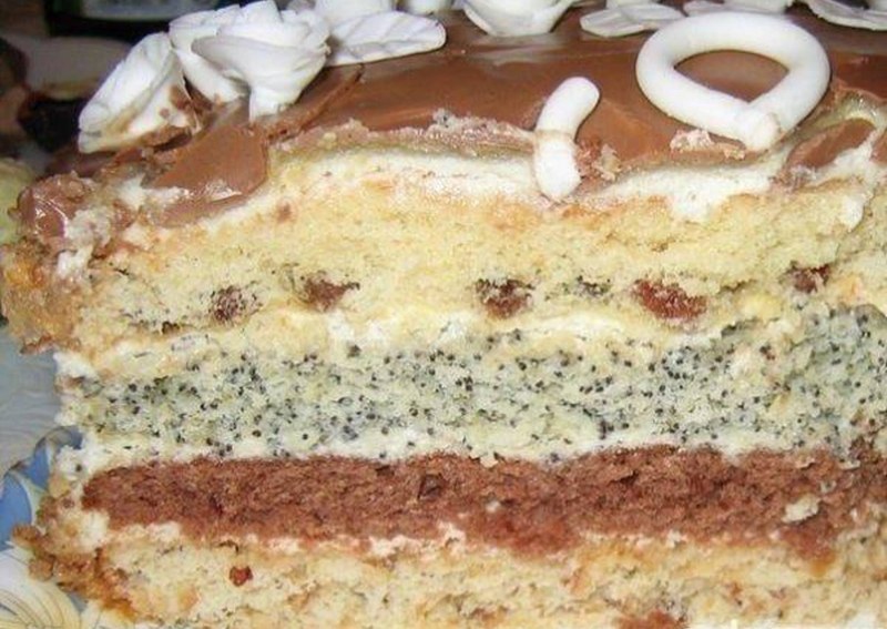 Пирог Дамский каприз с грецкими орехами