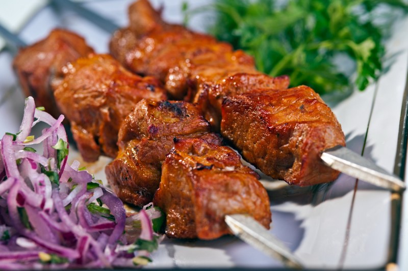 Шашлык из говяжьего сердца