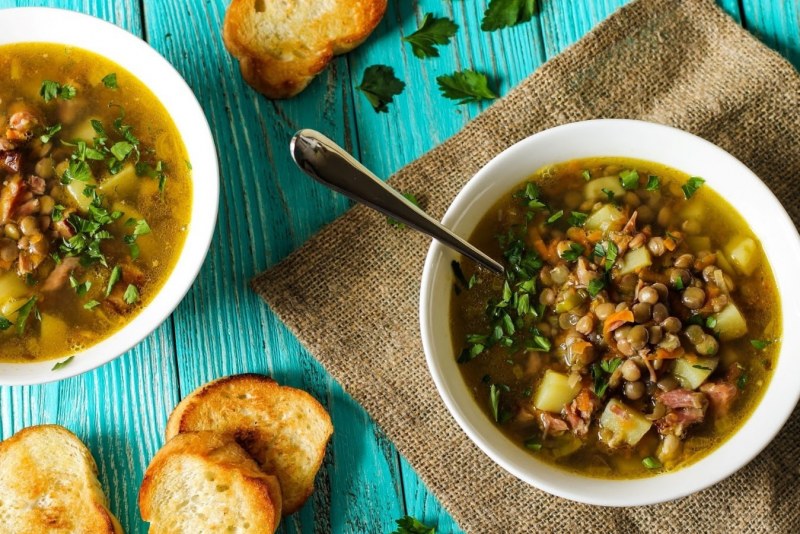 Томатный суп с кускусом
