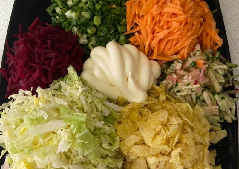 Салат Ералаш кучками