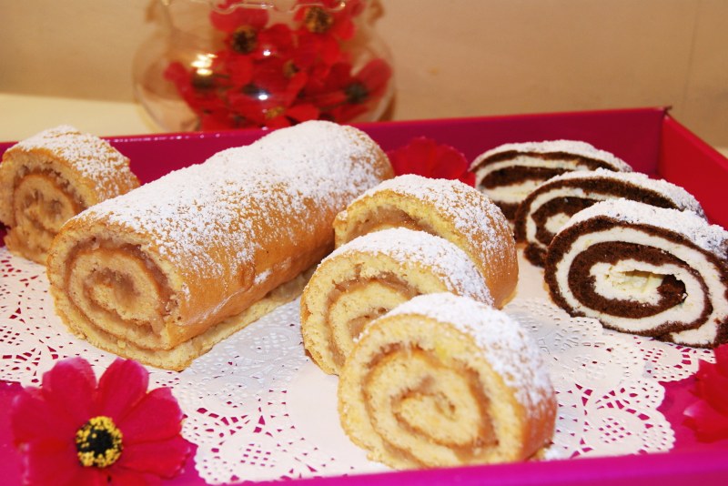 Печенье рулетики с начинкой