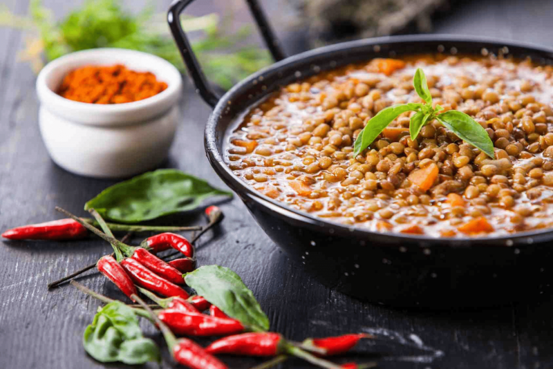 Чечевица с овощами Юлия Высоцкая