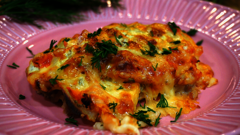 Мясо под шубой в духовке