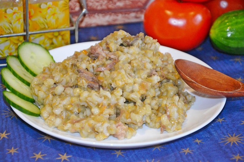 Перловая крупа с грибами