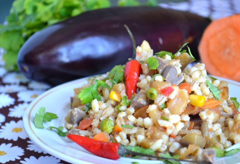 Перловка в мультиварке с куриной.голенью