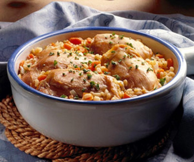 Перловка с куриной грудкой в мультиварке