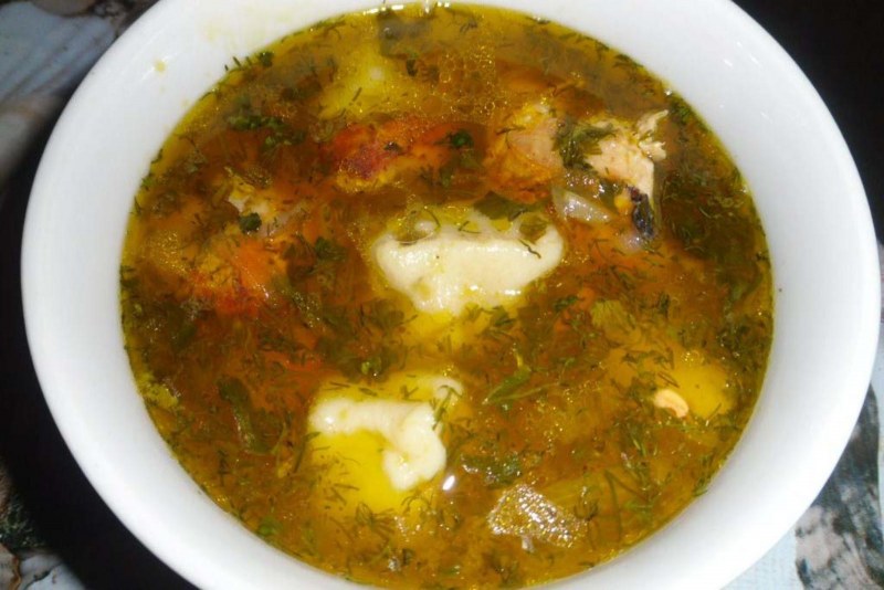 Куриный суп с клецками