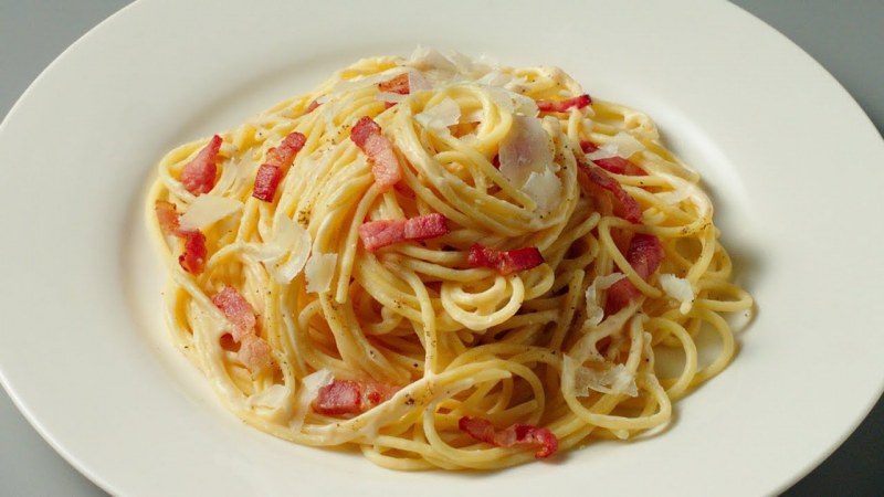 Паста boscaiola с беконом
