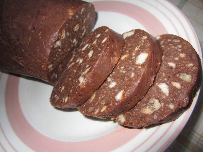 Колбаса из печенья