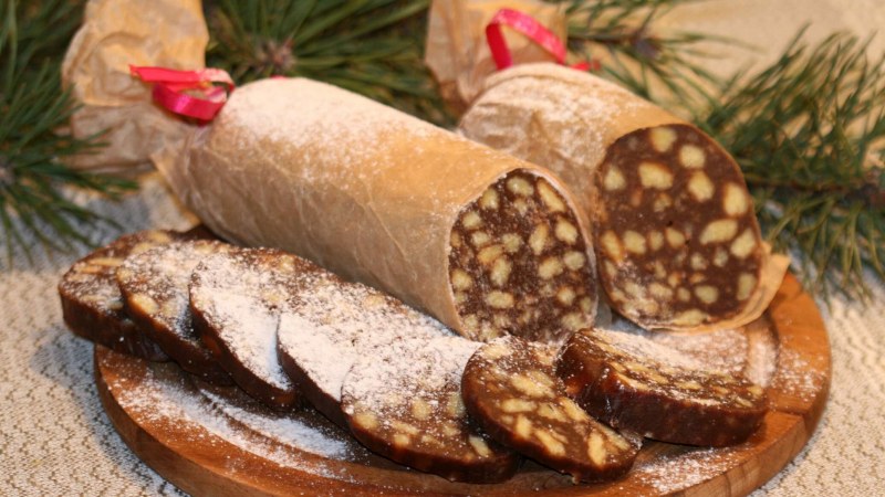 Шоколадная колбаса со сгущенкой