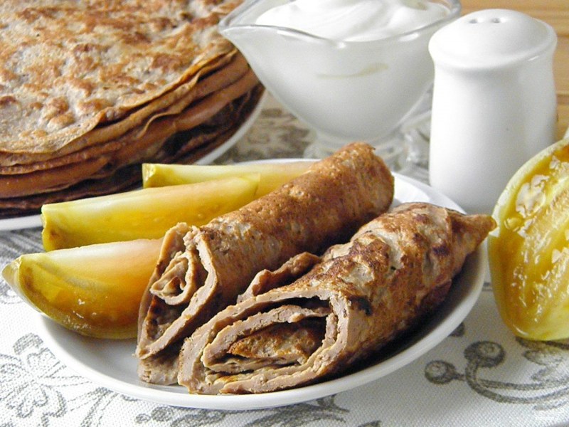 Блинчики из печенки