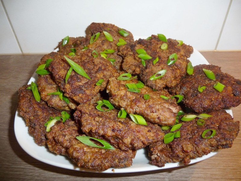 Закуска печеночные оладьи
