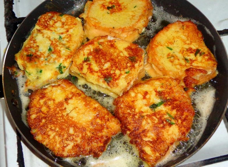 Сырные гренки