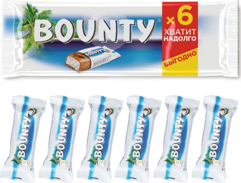 Bounty ьатончик мультипак (6*27,5г)