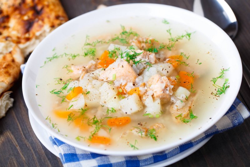Рыбный суп с рисом