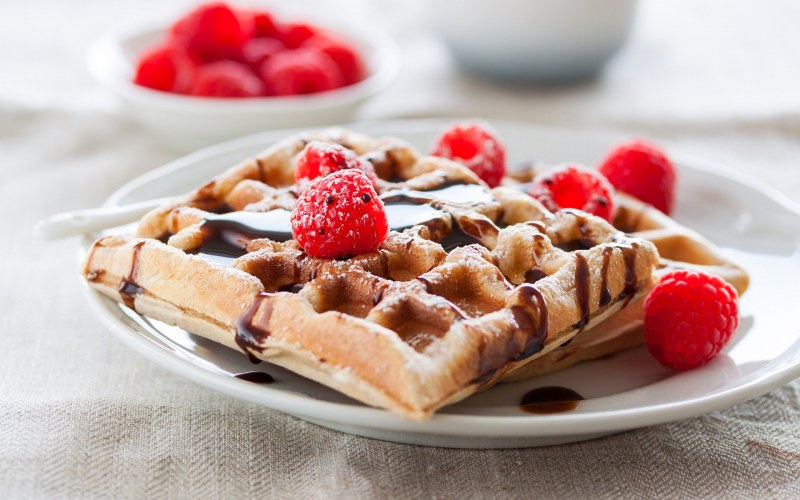 Бельгийские вафли + шоколад ( Nutella )
