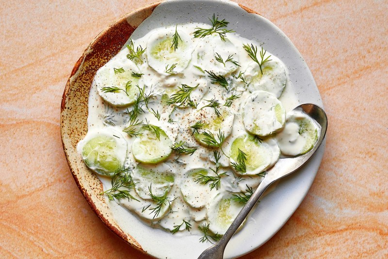 Authentic Polish cucumber Salad (mizeria)