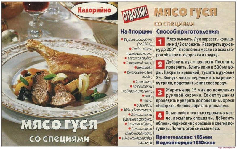 Маринад для утки в духовке