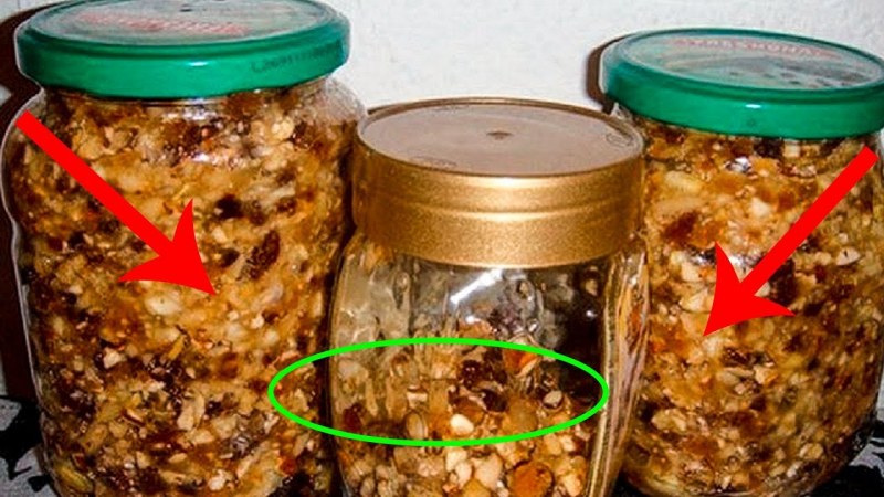 Мед с орехами и лимоном
