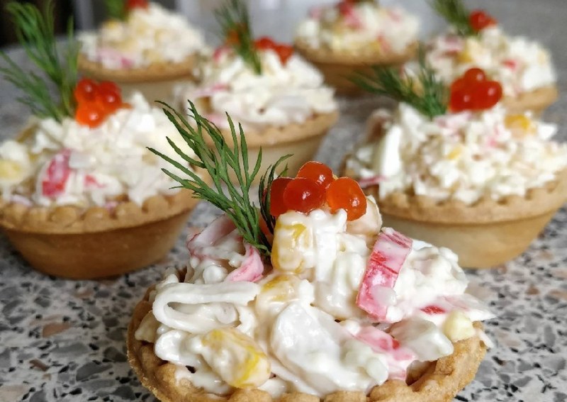 Закуски в корзиночках