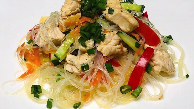 Фунчоза с крабовыми палочками